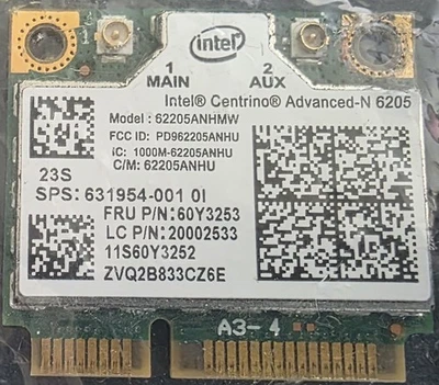 Intel Centrino Advanced-N 6205 WLAN Karte 62205ANHMW Mini PCIe WiFi 802.11a/b/g  - Bild 1 von 2
