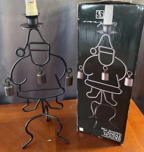 Candelabro Images Wire en forma de Santa con 3 campanas y velas  - Imagen 1 de 1