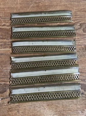 6x Pieces Of Old Antique Brass Ormolu (Needs Straightening) - Image 1 of 4