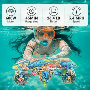 IP68 600W Electric Underwater Thruster Scuba Diving Booster Sea Scooter 50M W7 - Picture 1 of 9
