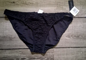 Neu Ralph Lauren Mini Rüschen Schwarz Large Bikinihose Badeanzug L - Bild 1 von 4