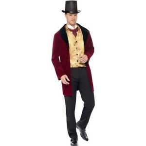 Smiffys Deluxe Edwardian Gent Costume, Red (Size M) (US IMPORT)