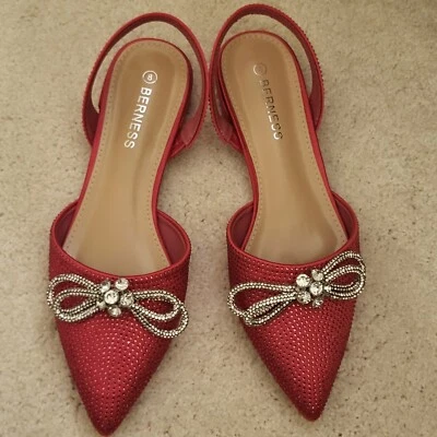 Pink Glitter Formal Shoes Size 8 - Imagem 1 de 4