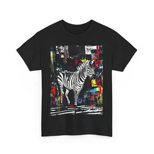 CAMISETA GRAFFITI HIP HOP CEBRA ARTE ABSTRACTO CAMISETA REGALO HOMBRES MUJERES ROPA DE CALLE CAMISA - Imagen 1 de 17