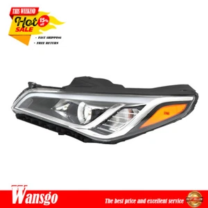 Left/Driver Side For Hyundai Sonata 2015-2017 Headlight Assembly Halogen Clear - Foto 1 di 15
