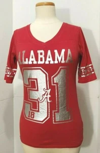 NCAA Alabama Crimson Tide Damen Top Gr. M Jersey mit metallischen Akzenten - Bild 1 von 9