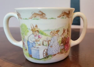 1986 Bunnykins Royal Doulton Made England tazza gelato doppio manico - Foto 1 di 5