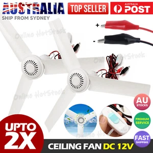 12V 3 Blade Ceiling Fan High Quality Caravan Camping Suit For Solar Power - Picture 1 of 12