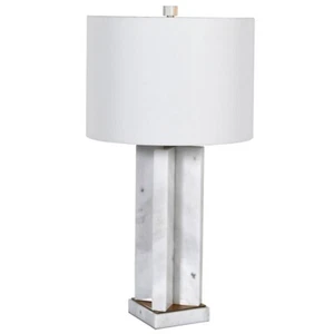 Shabby Chic Vintage Style Modern Grey Marble Table Lamp Home Decor - Picture 1 of 1