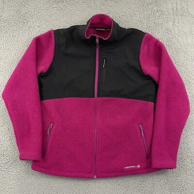 Merrell Jacket Women’s L Pink Full Zip Fleece Outdoor Hiking Long Sleeve Pocket - Image 1 of 4