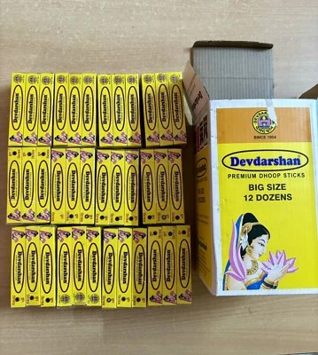 12 Dozen (144 Box) (1440 Sticks) Devdarshan Premium Dhoop Incense Sticks - Image 1 of 4