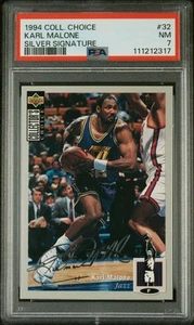 1994 Upper Deck Collector’s Choice Karl Malone Silver Signature PSA 7 - Jazz... - Picture 1 of 3