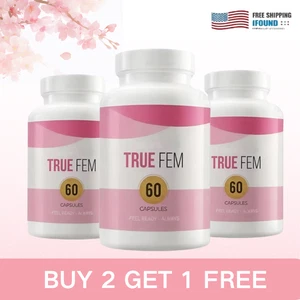 True FEM Vitamin,Women’s Hormonal Balance Supplement 13-in-1,Vegan,60 Capsules - Picture 1 of 17