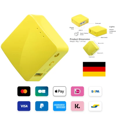 Tragbarer Mini-VPN-Router | OpenWrt | 2x Ethernet - Bild 1 von 4