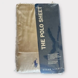 Ralph Lauren POLO Pony Logo Gray Solid Standard Pillowcases SUPIMA Cotton 275 TC - Picture 1 of 7