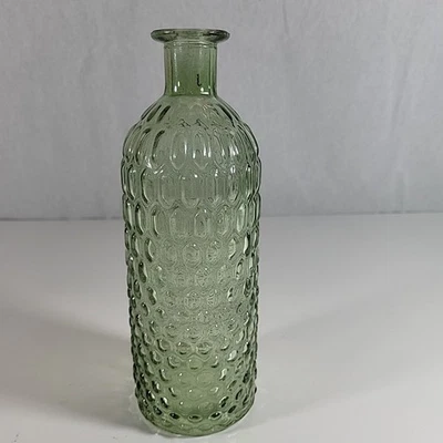 Florero botella 8" T vidrio tintado diseño geométrico florero  Foto 1 de 4