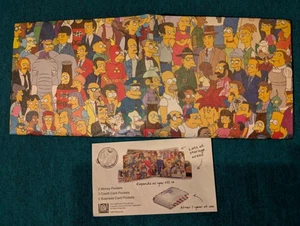 20th Century Fox Simpsons Cast Mighty Wallet by Dynomighty Design Tyvek Strong - Picture 1 of 3