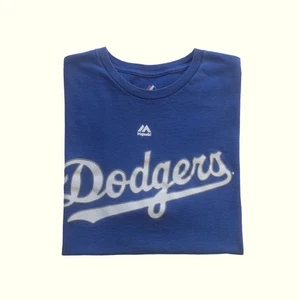 MLB LA DODGERS DE COLECCIÓN Y2K RETRO LOS ANGELES BÉISBOL GUIÓN CAMISETA AZUL 2013 TALLA L - Imagen 1 de 7