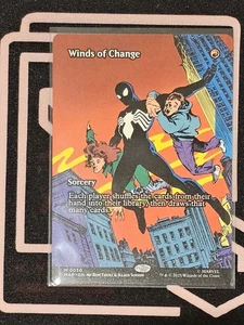 MTG Winds Of Change - 0030 (Borderless) NON FOIL Spider Man MYTHIC - Foto 1 di 1