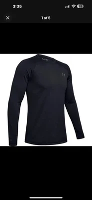 Under Armour 1343243 Men UA ColdGear Base 3.0 Top Baselayer Crew Shirt Black 3XL - Image 1 of 4