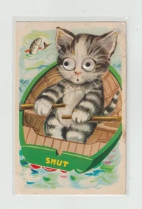 Chat avec yeux à billes  CPA 455 - Imagen 1 de 2