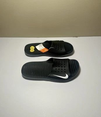 Sandalias Nike Solarsoft Slide para hombre talla 10 negras/blancas 386163011 *RARAS* Foto 1 de 4