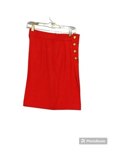 Vintage ESCADA High Waist Red Sailor Shorts 100% Wool, Lined Rare Find 1980s-90s - Picture 1 of 6
