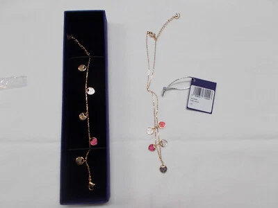 Collar y pulsera Swarovski a juego con corazones rojos y blancos y negros con caja Foto 1 de 4