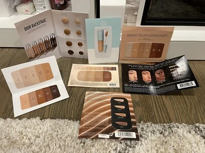 Makeup Foundation Sample Card LOT DIOR NARS ILIA TARTE SEA PAT McGRATH 🦋 - Image 1 of 4