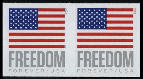 US #5789  Freedom Flag (BCA) imperf imperforate Error pair XF NH EFO NEW FIND Cover