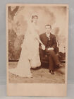 Antique Cabinet Card Photograph Wedding Portrait Dress Chicago Chas Sommers