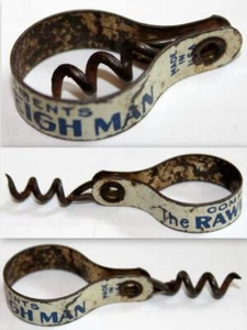 c.1890 "Compliments of Rawleighman" Medicine Bottle Advertising Band Corkscrew - Picture 1 of 7