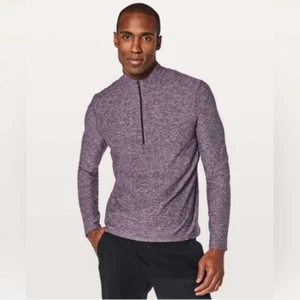 Lululemon Surge Warm 1/2 Zip Pullover Mens Medium Purple Heather Long Sleeve - Picture 1 of 11