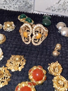 Wundervoller extravaganter Schmuck Konvolut 12x Ohr Clipse Kette Uhr Armreif - Bild 1 von 22