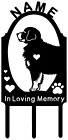 BERNESE Mountain Dog Pet Memorial marqueur de tombe pieu de cimetière métal personnalisé