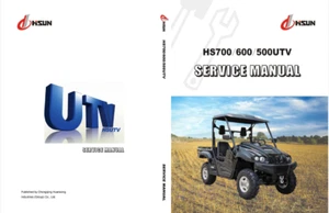 700 600 500 UTV Side by Side Service Repair Manual Fits Hisun HS700 600 500UTV - Picture 1 of 6