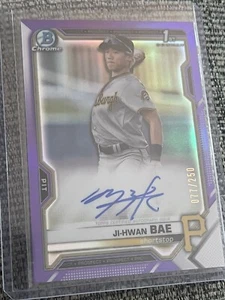 2021 Bowman Chrome Ji-hwan Bae /250 purple refractor - Picture 1 of 2