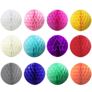 Time to Sparkle 10 inch Hanging HONEYCOMB BALLS PAPER Lanterns Pompoms Decor - Picture 1 of 15