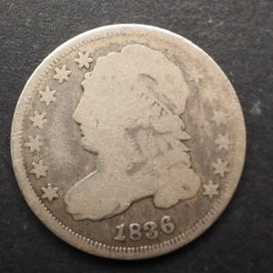 1836 CAPPED BUST SILVER DIME **NICE COIN!** FREE SHIPPING! M7354 - Picture 1 of 2