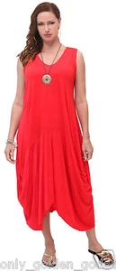 red dress os m l xl 1x 2x chemise swag scallop rayon jersey romantic - Picture 1 of 1