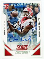 2015 Score Scoreboard Chris Conley autographed rookie card