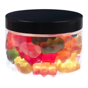 150 ml crisol PET tapa transparente negro 20 piezas toallitas lata de plástico - Imagen 1 de 1