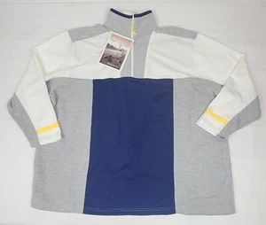 Blast Pullover Sweatshirt Women's Size 3XL. Qt. Zip Color Block Vintage NWT - Picture 1 of 7