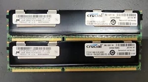 LOT 2 MICRON MT72JSZS2G72PZ-1G1D1 16GB DDR3 PC3-8500R 1067 ECC REG SERVER RAM - Picture 1 of 1