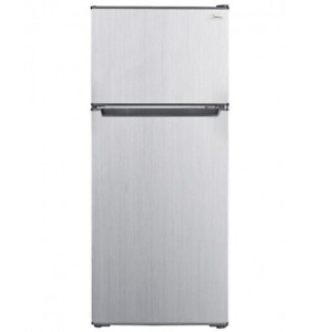 IMPECCA Top Mount Freezer, Refrigerator, for Office Dorm, Gray/Stainless (4.5Cu)
