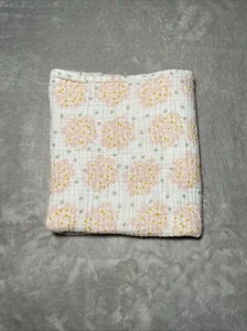 Swaddle Designs Muslin Baby Blanket Pink Bouquet of Flowers Gray Polka Dot Lovey - Picture 1 of 4
