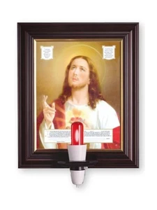Sacred Heart of Jesus Electric Altar - Electric Light - 19"x15" Frame - Picture 1 of 1