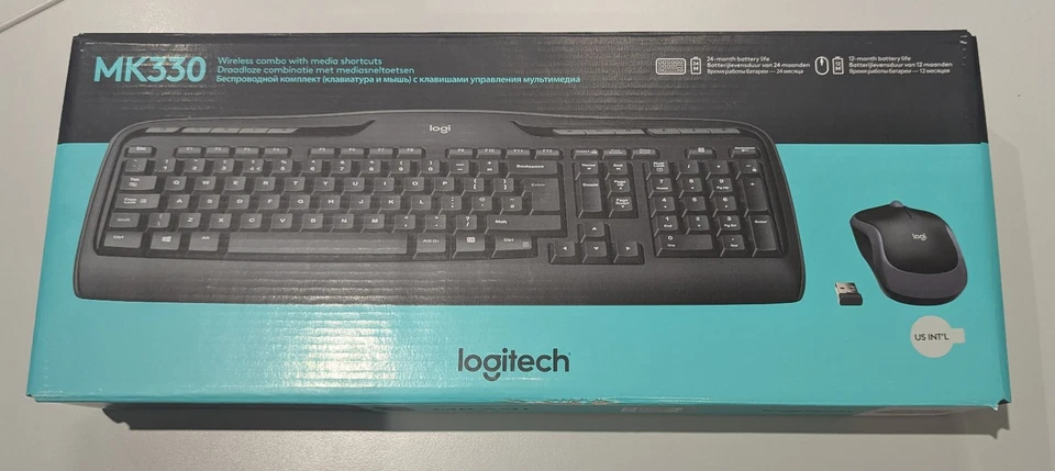 Logitech MK330 Tastatur-/Maus Set - Schwarz QWERTY US-Englisch (920-003989) - Bild 1 von 1