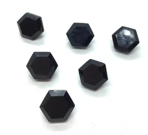 Piedra preciosa suelta facetada corte hexagonal ónix negro natural para hacer todas las joyas - Imagen 1 de 19