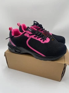 Lianggo Women's Steel Toe HIgh End Protection Shoes US 9.5 Black Pink - Picture 1 of 10